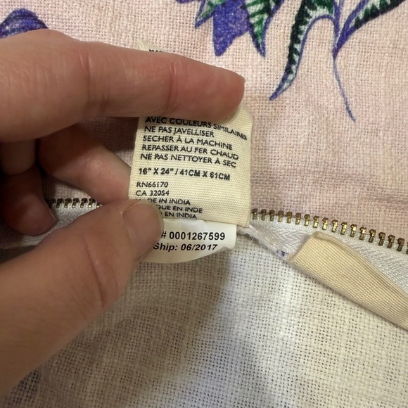 Anthropologie Meze Throw Pillow Cover Set Blue Purple Teal Paisley Floral - Picture 5 of 10